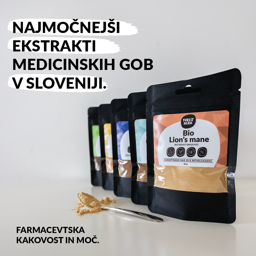 Prehranska dopolnila iz bio ekstraktov medicinskih gob v različnih formatih (kapsule, prah, tinkture, gumiji) - slika 3